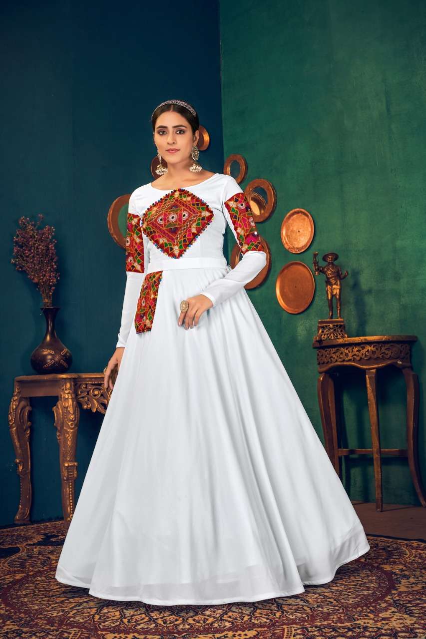 S3forever-Flory Vol-17-Georgette-Embroidery-Real-Mirror-Pearl-Work-Long-Gown-Kurti-Waist-Belt-Pocket-06